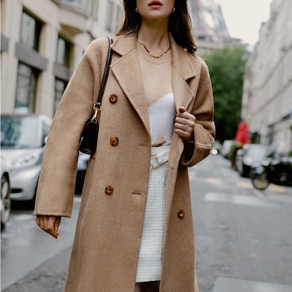 PETITE STUDIO NYC Harriet Double-Face Wool Coat - Camel - Picture 2 of 10